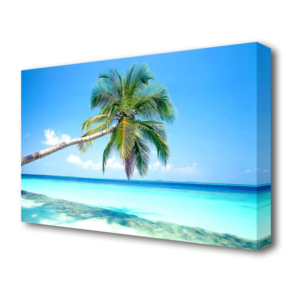 East Urban Home Leinwandbild Tropischer Inselstrand | Wayfair.de